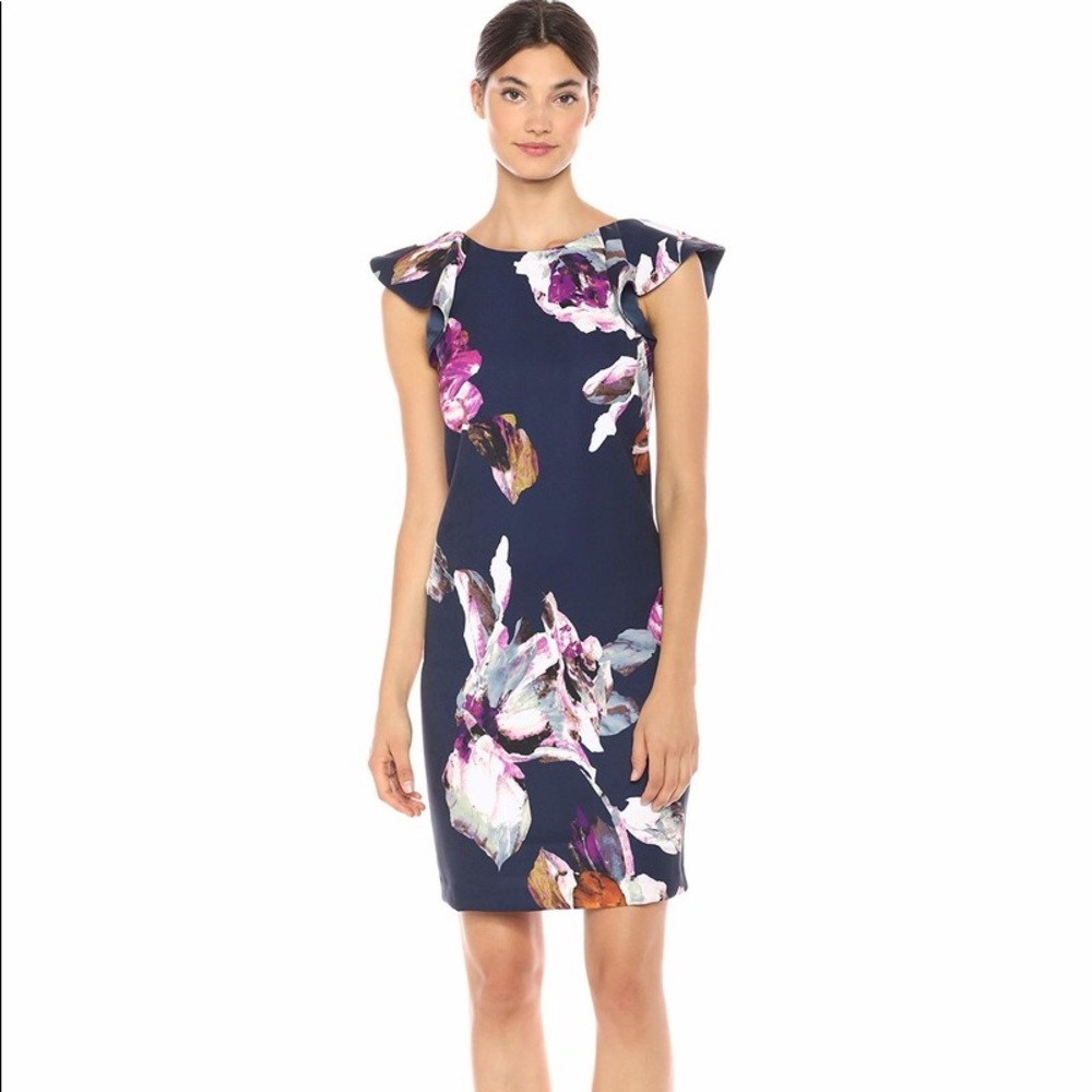 Trina Turk dress with ruffle collar never worn